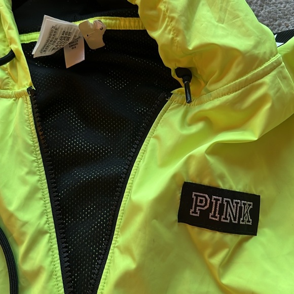 Neon green and white PINK windbreaker - Picture 2 of 3